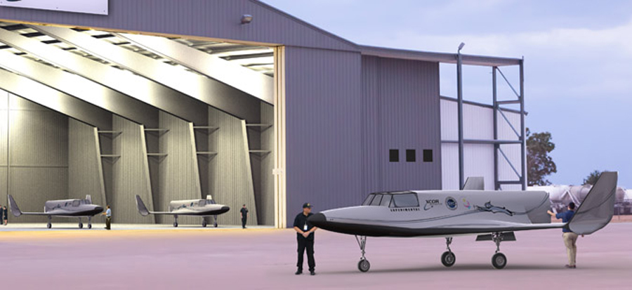 The spaceflight company XCOR Aerospace has begun work on a hangar in Midland, Texas for its private Lynx space plane. The two-person spacecraft is being developed for space tourism and science launches to suborbital space.