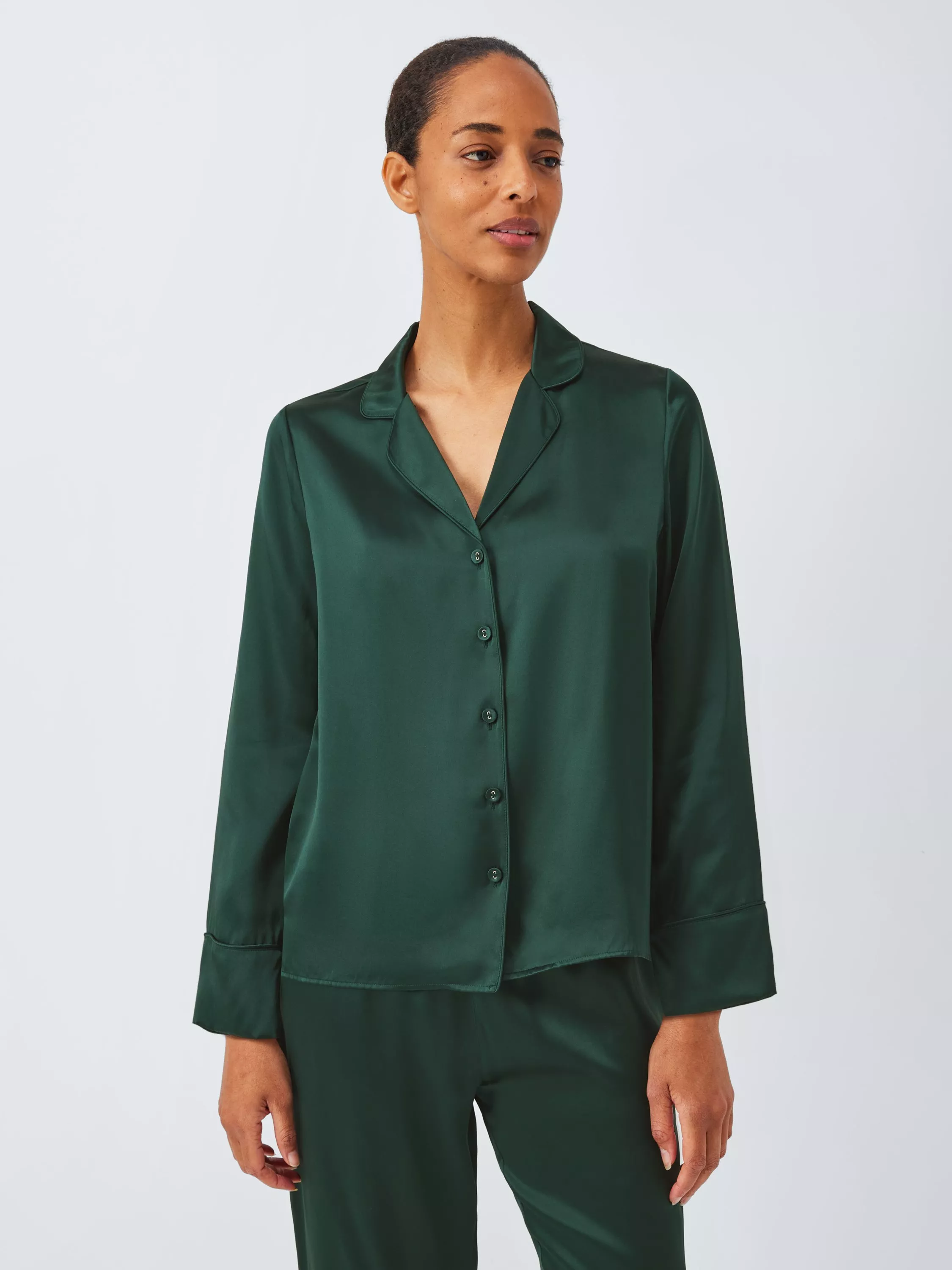 John Lewis Piped Silk Pyjama Set