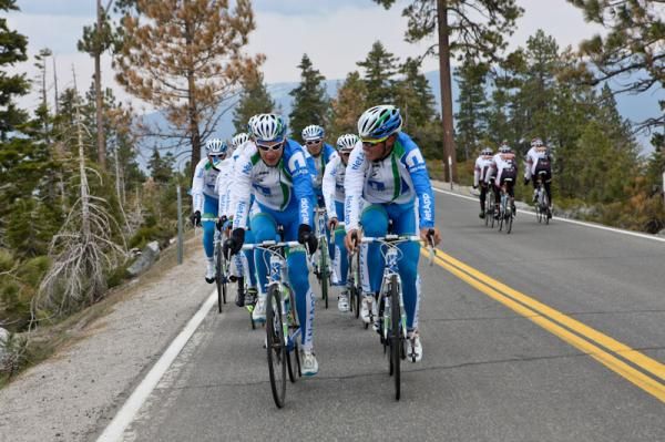 Riders were coming and going all morning on the loop around the lake.