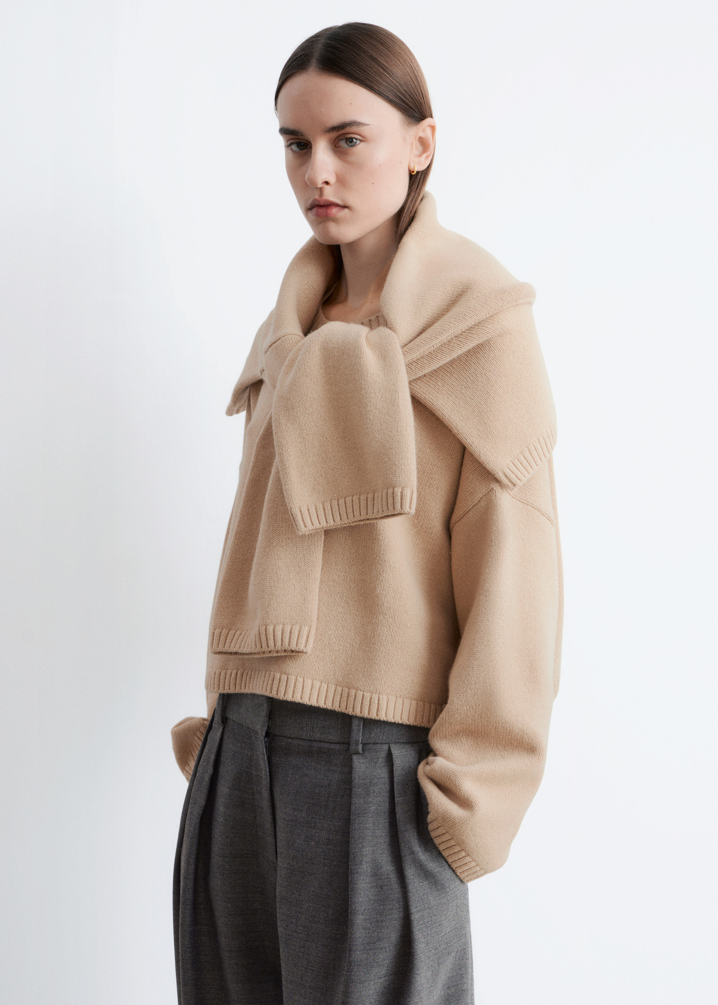 Cropped Cashmere-Blend Jumper