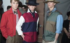 Dunhill models wearing the collection