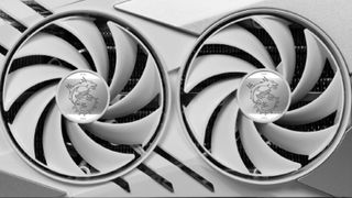 Best graphics cards for digital creatives; close up of a GPU's fans