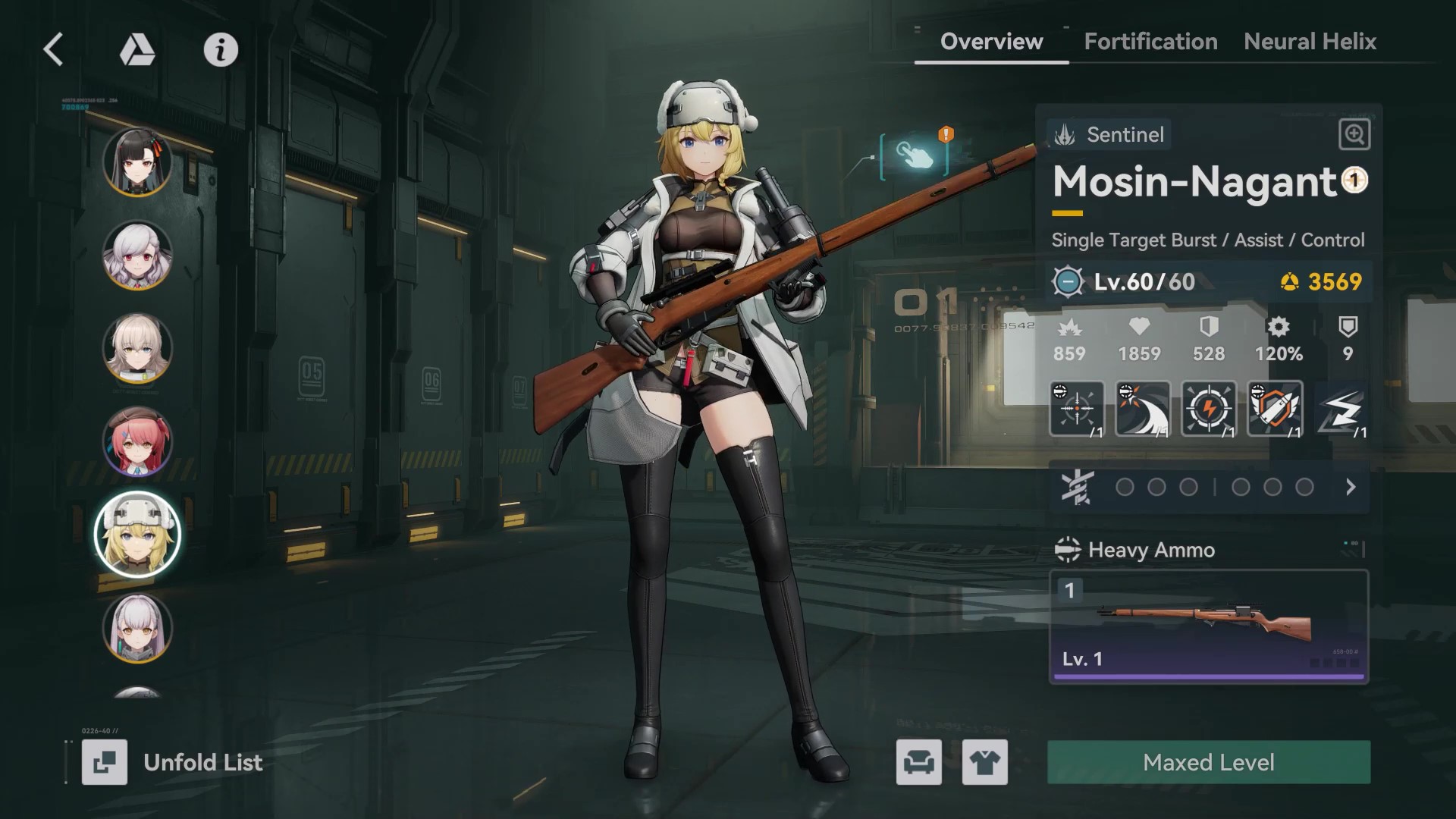 customisation screen in Girls' Frontline 2