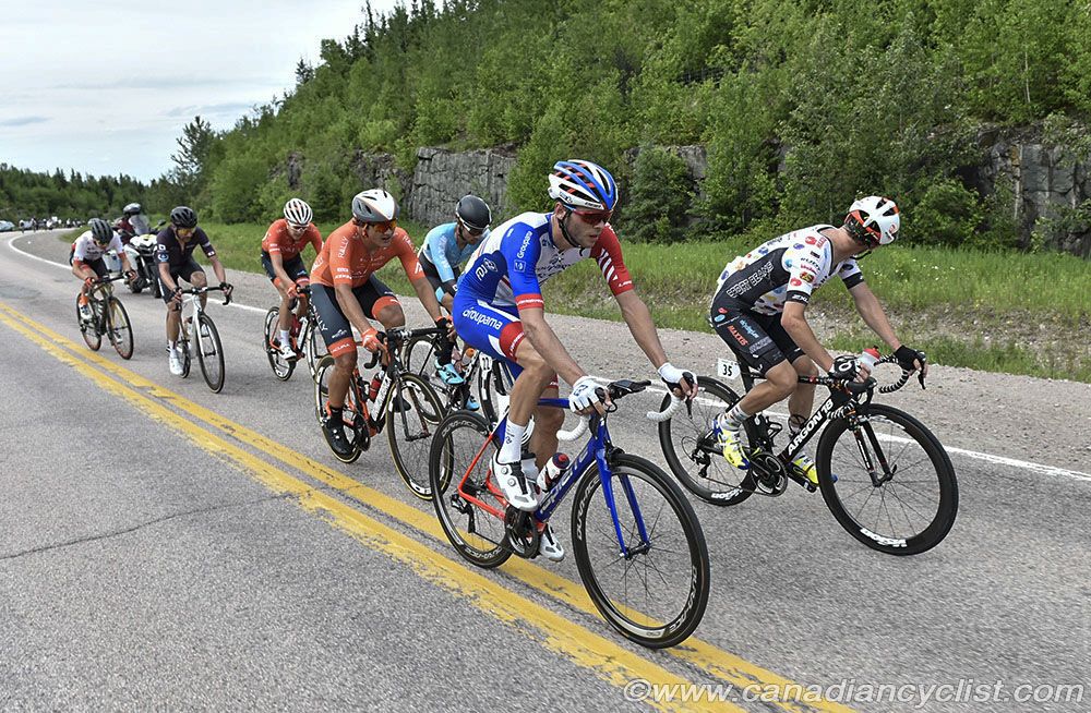 Antoine Duchesne (Groupama-FDJ), Jack Burke (Jelly Belly), Adam de Vos (Rally Cycling), James Piccoli (Elevate - KHS Pro Cycling) Rob Britton(Rally Cycling), Bruno Langlois (EC V&eacute;lo Cartel)