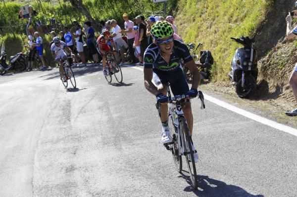 Andrey Amador (Movistar) attacked on the final climb