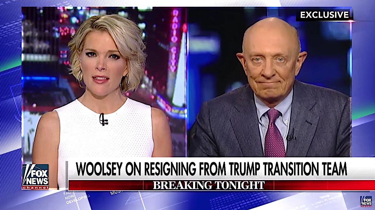 James Woolsey talks to Megyn Kelly about leaving the Trump team