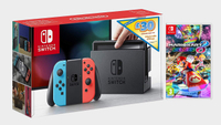 Nintendo Switch (Neon Blue/Neon Red) + Mario Kart 8 Deluxe + £30 eShop voucher | £299.99 from Amazon