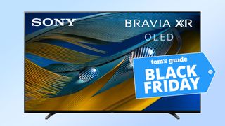Sony A80J OLED TV with deal tag