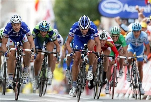 The final uphill sprint into Gent was dominated by the Quickstep train