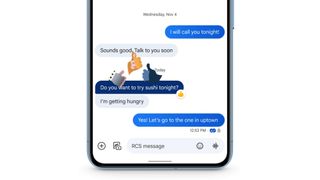Google Messages reaction effects