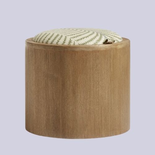 Leto Areca Ottoman - Weathered Oak