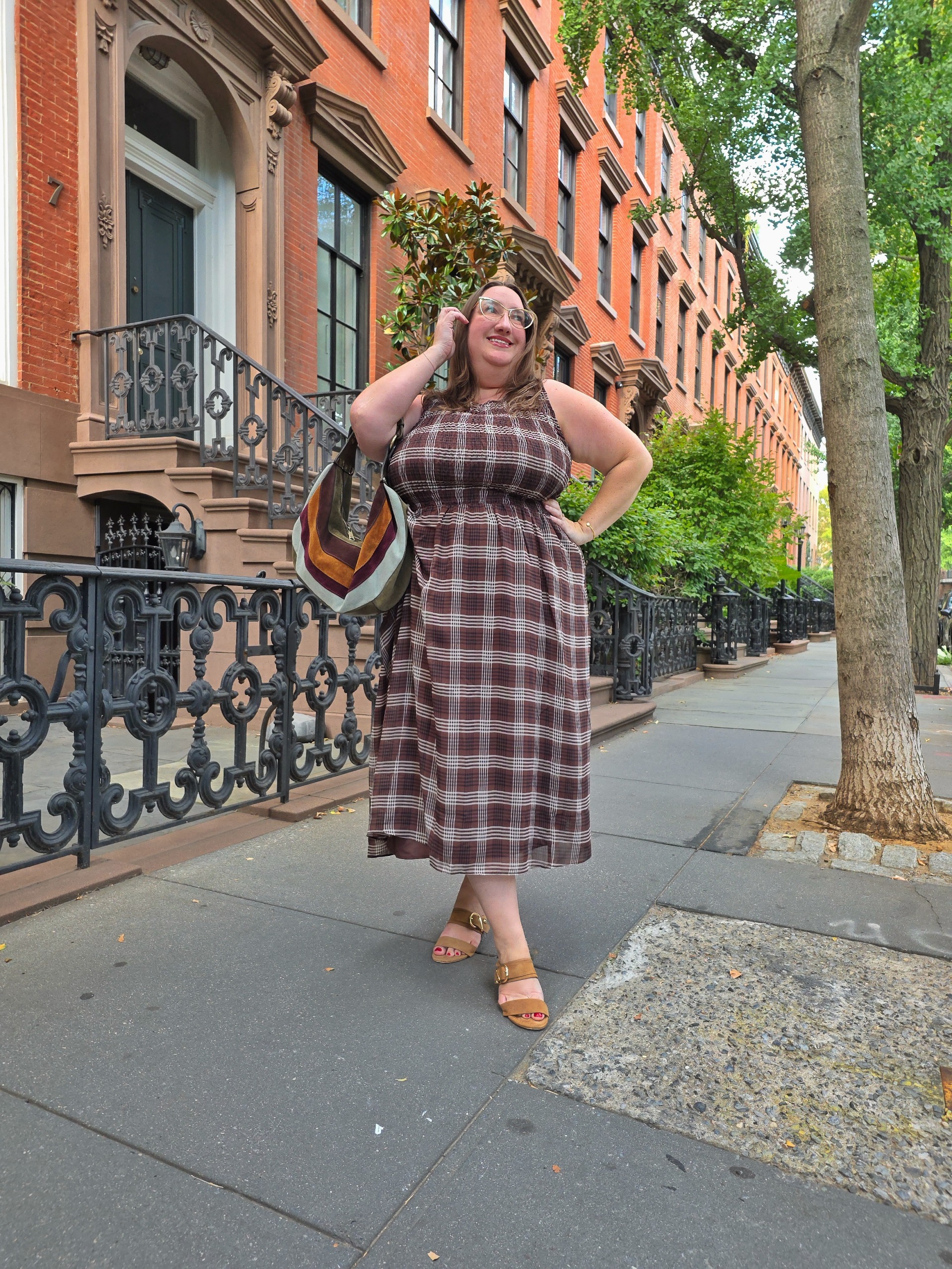 Sarah Chiwaya styling Fall 2026's checkered print trend for Style At Large