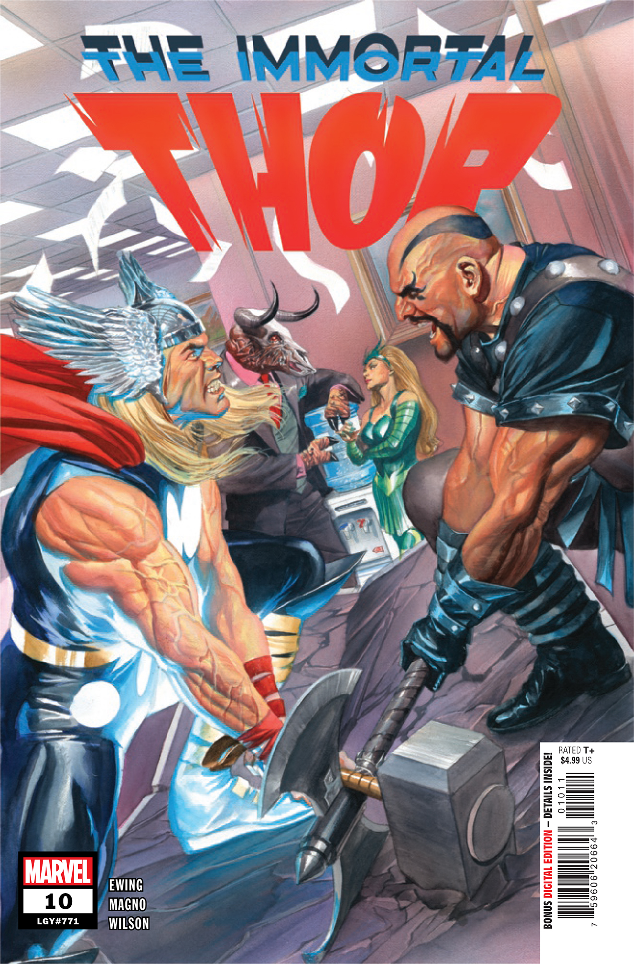 The real Thor comes face-to-face with his capitalist villain doppelganger Chad Hammer in this preview of Immortal Thor #10