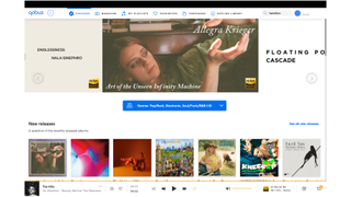 Screenshot of Qobuz desktop homepage
