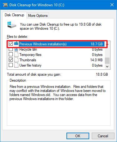 How to reclaim space after upgrading to Windows 10 October 2020 Update ...