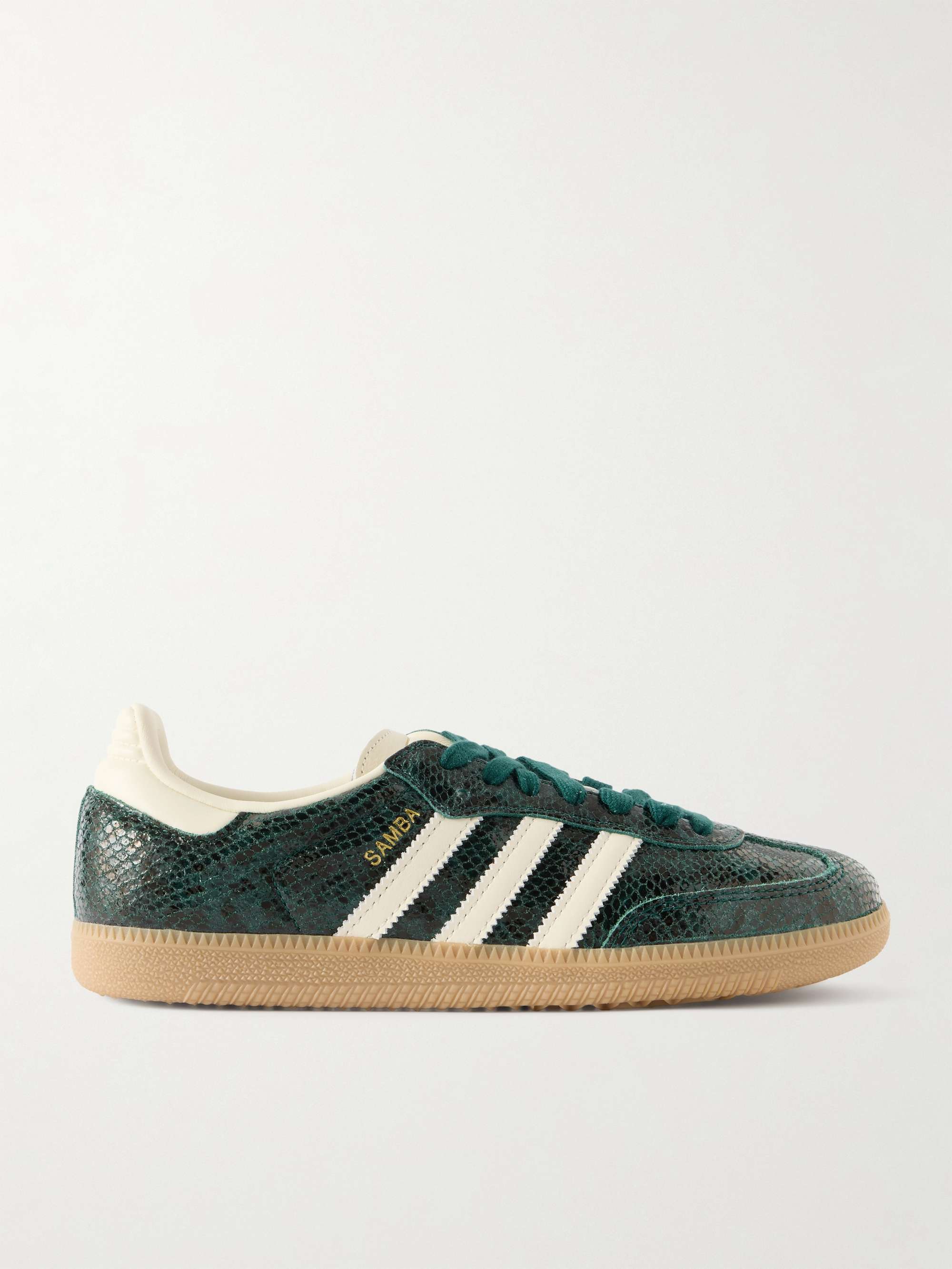 Samba Og Leather-Trimmed Snake-Effect Sneakers