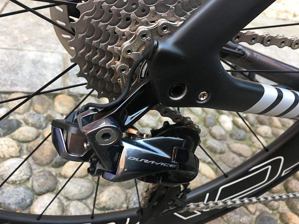 A Dura-Ace derailleur keeps Sagan in the right gear