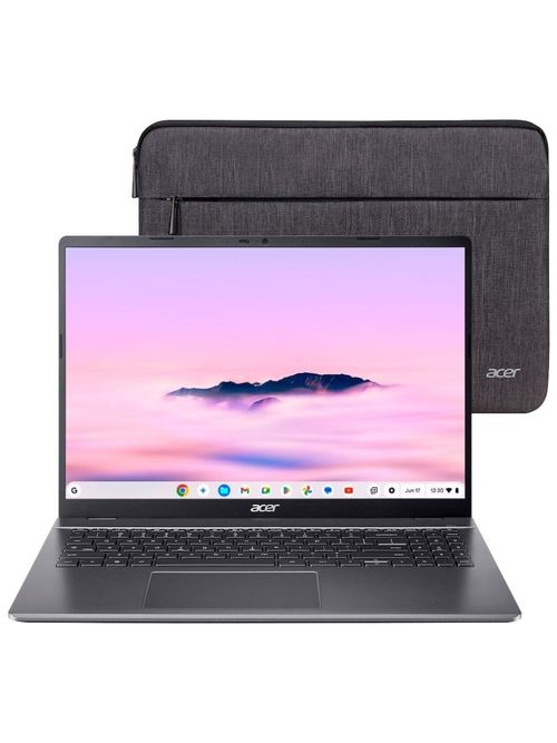 Chromebook Plus 516 Laptop with Google AI &ndash; 16" WUXGA Display - Intel i3-1315U &ndash; 8GB LPDDR5 &ndash; 128GB UFS &ndash; Wi-Fi 6E - Steel Gray