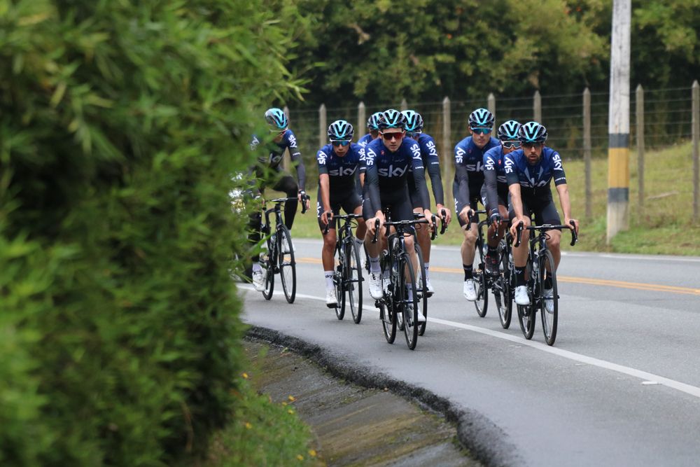 Team Sky training in Colombia