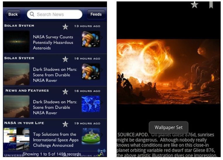 NASA Launches Upgraded iPhone App Space