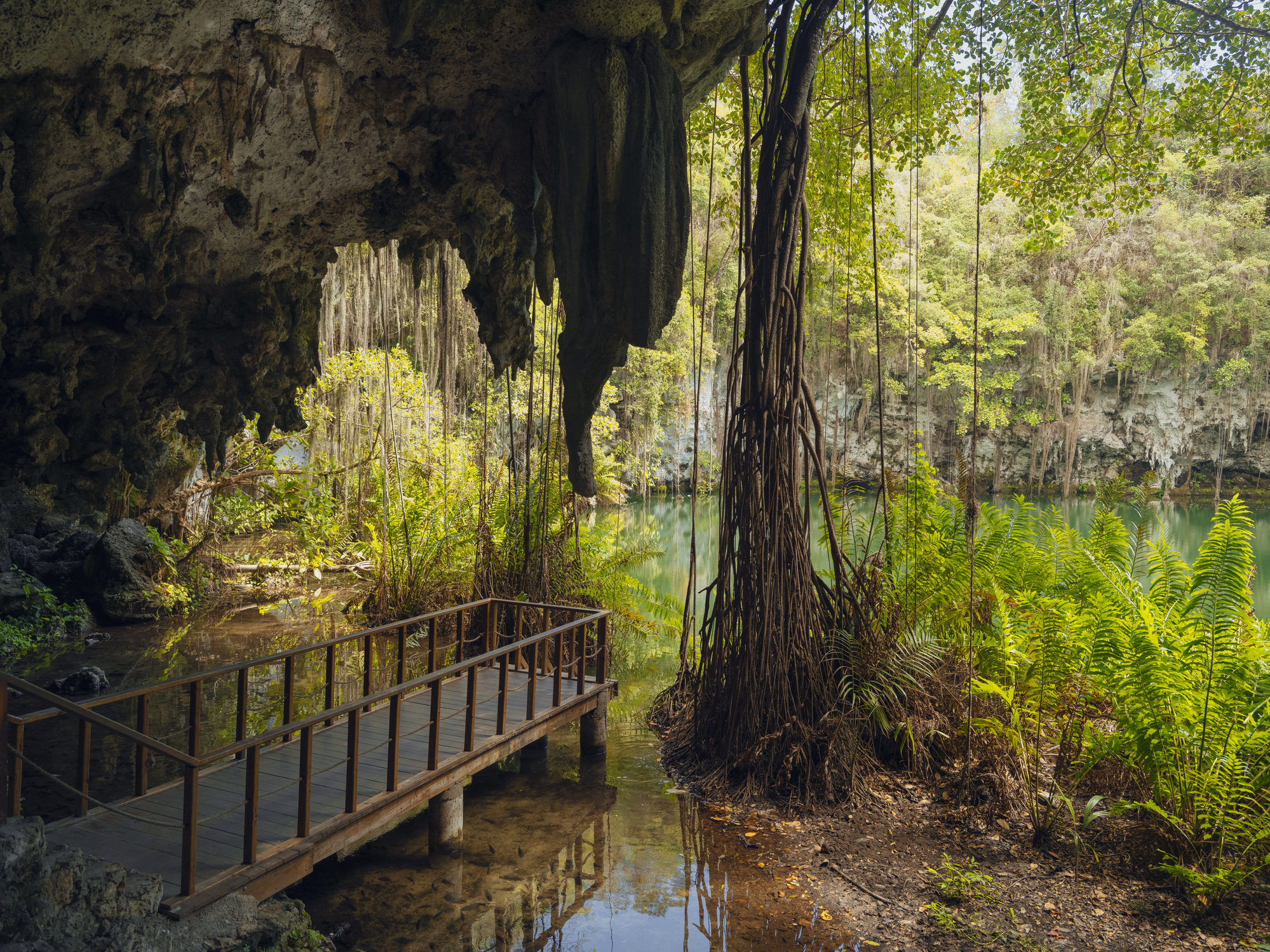 The Three Eyes National Park (Los Tres Ojos) in Santo Domingo, Dominican Republic