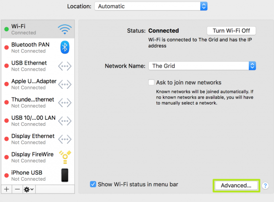 how to find a mac address on a macbook pro