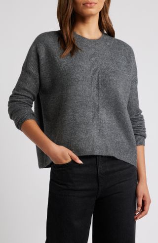 Vince Camuto, Cropped Crewneck Sweater