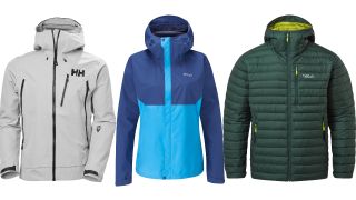 three eco-friendly jackets from Helly Hansen and Rab