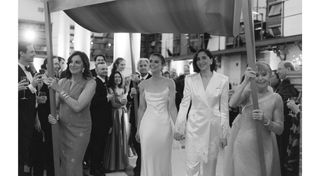 Who What Wear Weddings Anika Bieg and Olivia Sacks Cocktail Hour