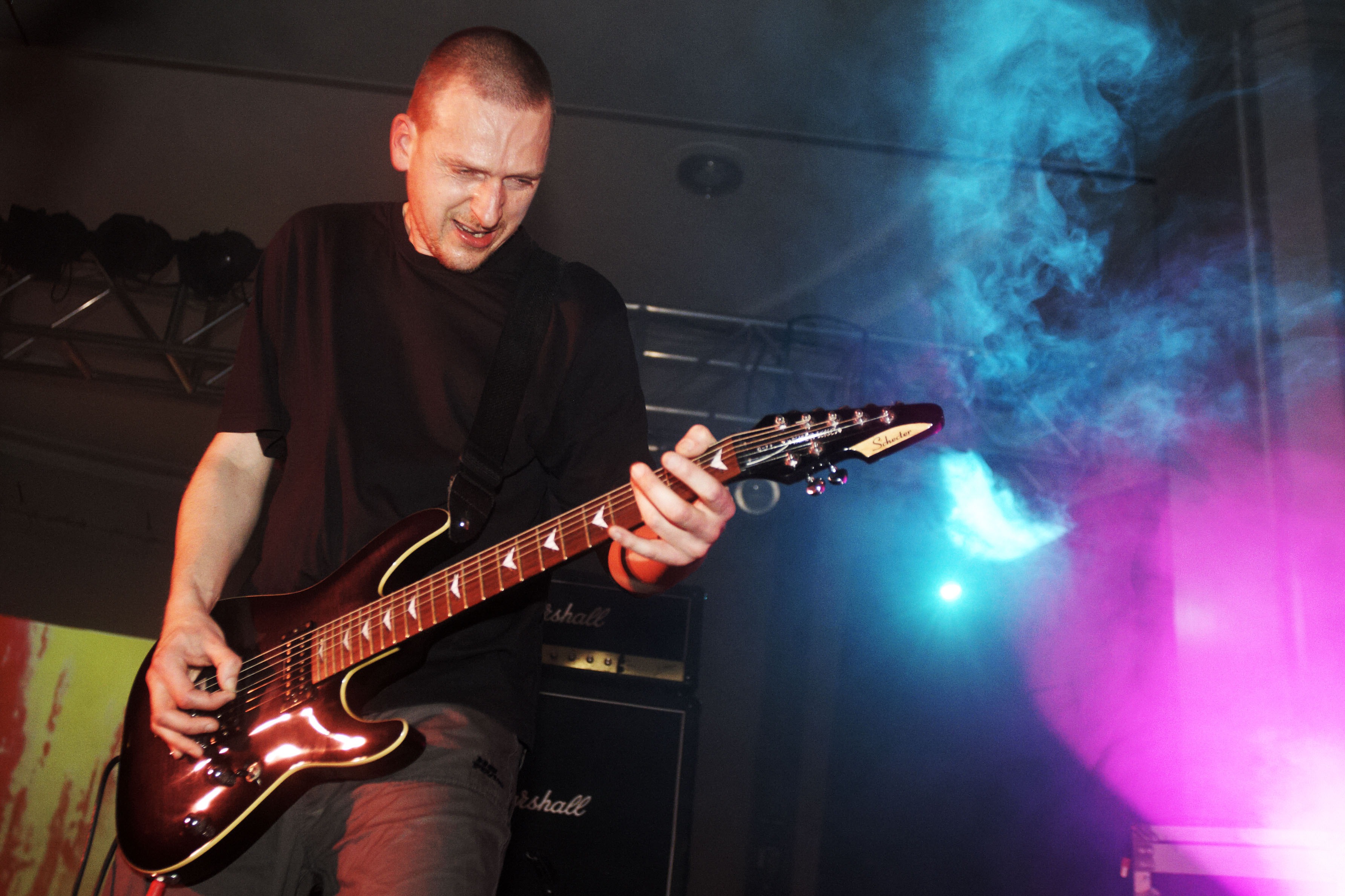 Justin Broadrick onstage with Godflesh in 2011