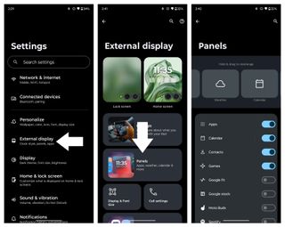 Motorola Razr Plus 2024 cover screen settings