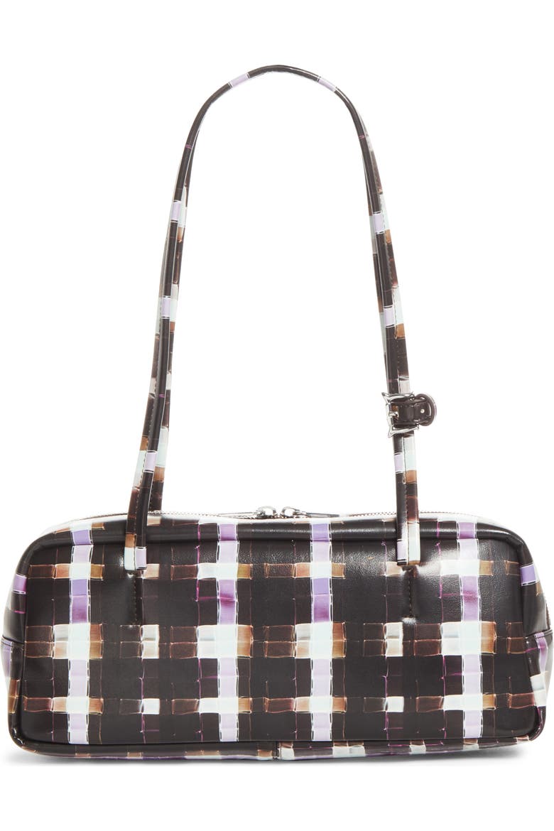 X Collina Strada Plaid Faux Leather Baguette Bag
