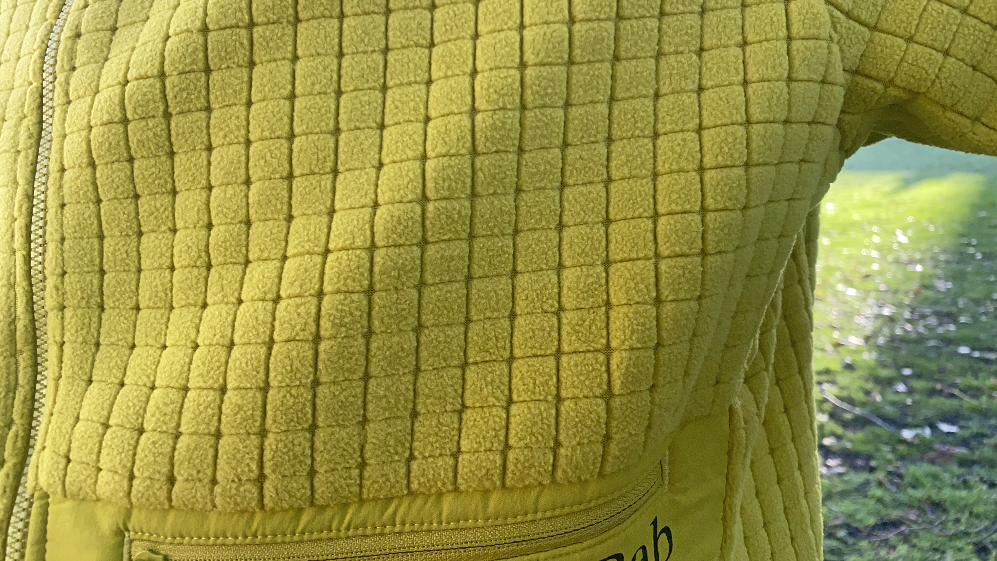 The technical grid outer on Rab's Ramshaw Hoody