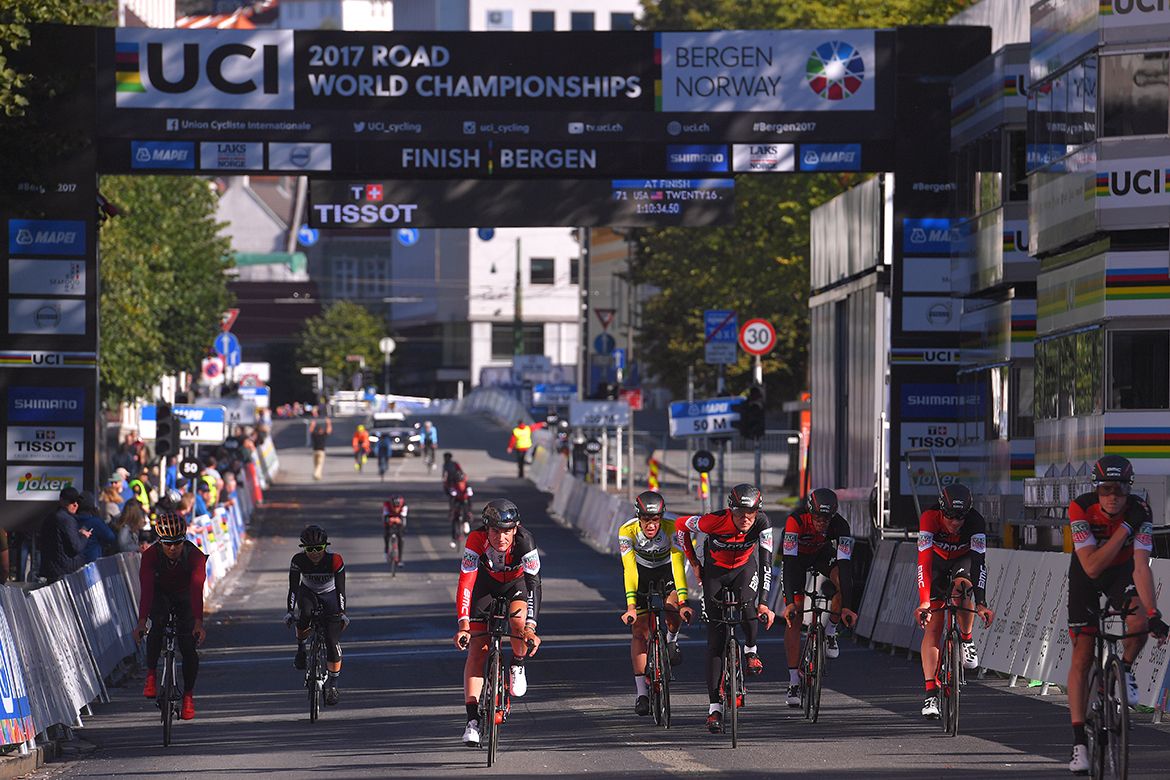 BMC recon the World Championship team time trial course