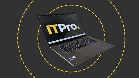 The MSI Prestige A16 AI+ on the ITPro background