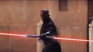 Darth Maul with dual-bladed lightsaber