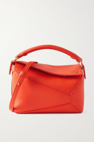 Puzzle Edge Mini Textured-Leather Shoulder Bag