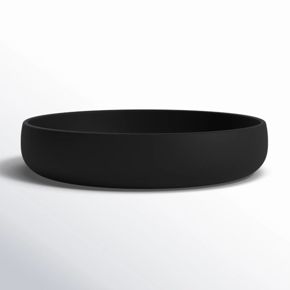Matte black salad bowl