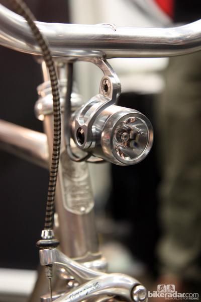 Check out the integrated light mount from Winter Bicycles. Note the internally routed wiring, too.