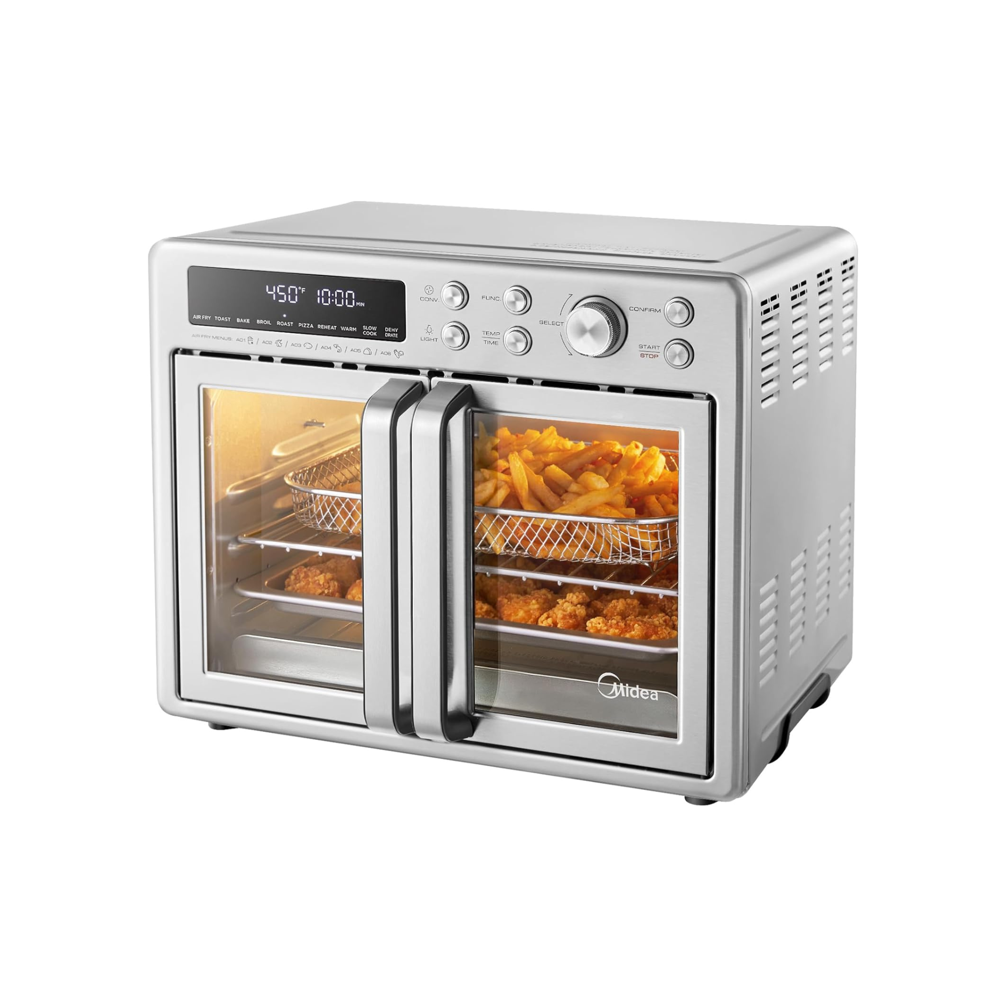 Midea Flexify French Door Air Fryer Oven on a white background