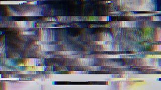 Abstract image of a ghost on a digital screen