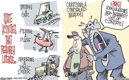 Political cartoon GOP gun regulations
