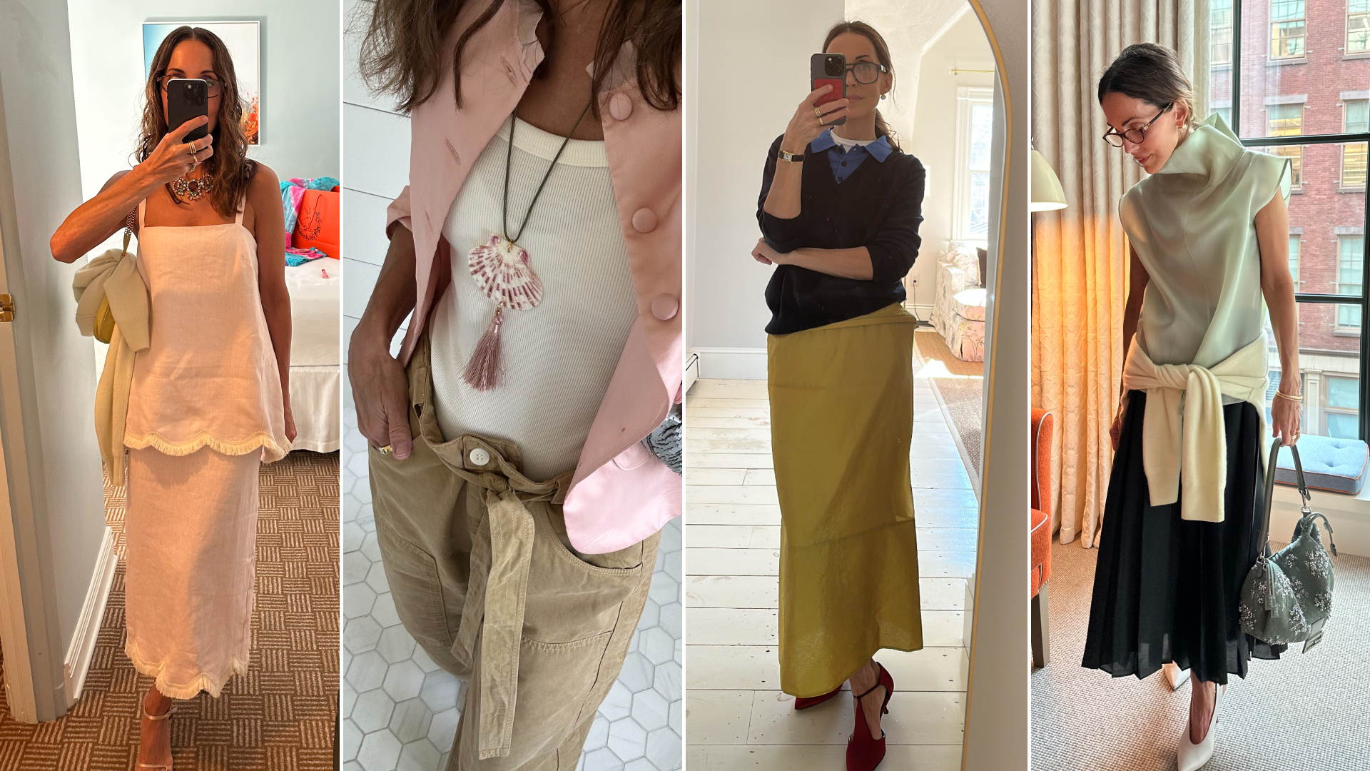 Larissa Mills shows off four different outfit ideas for her kid's graduation