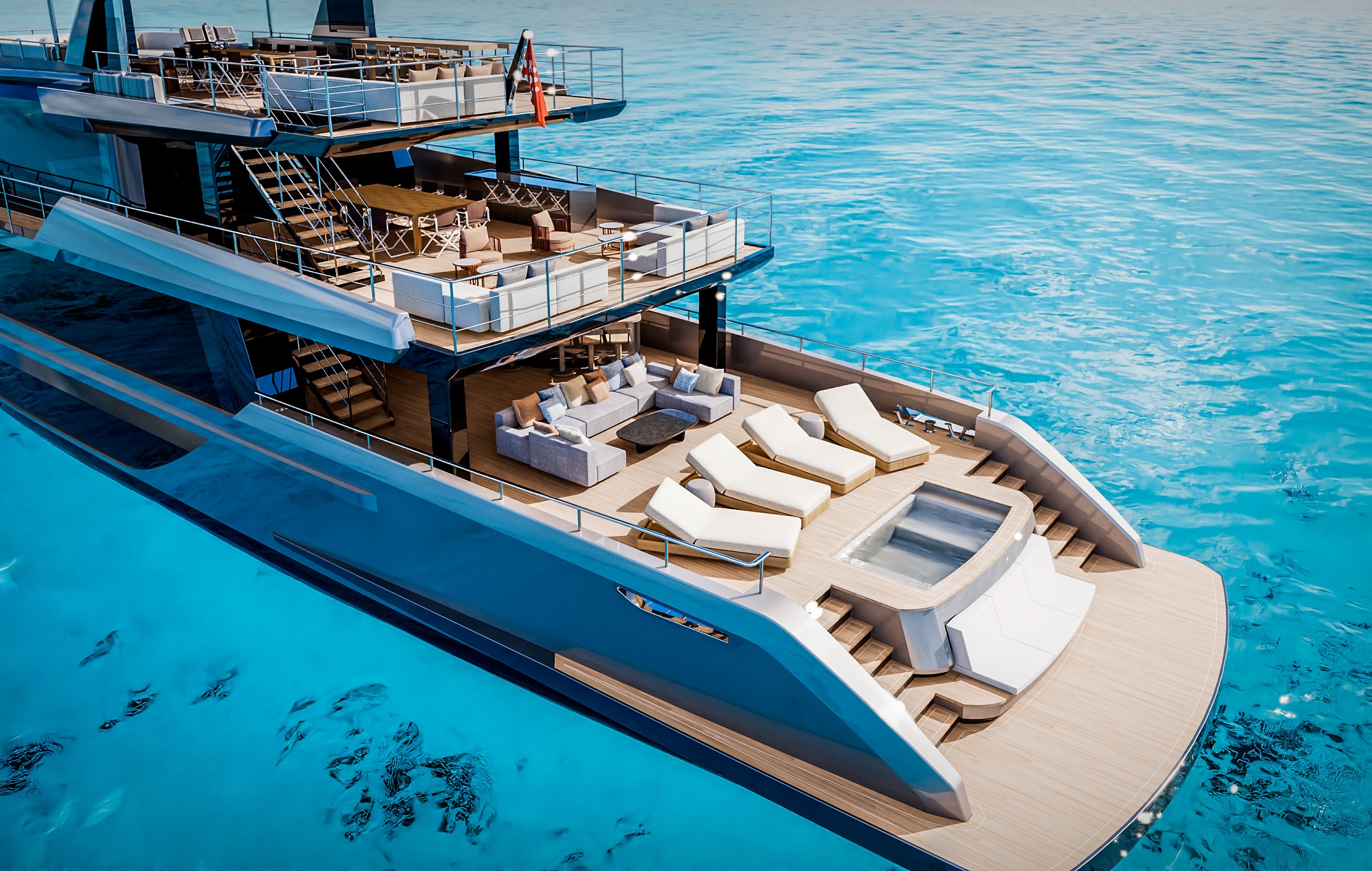 Superyacht beach club