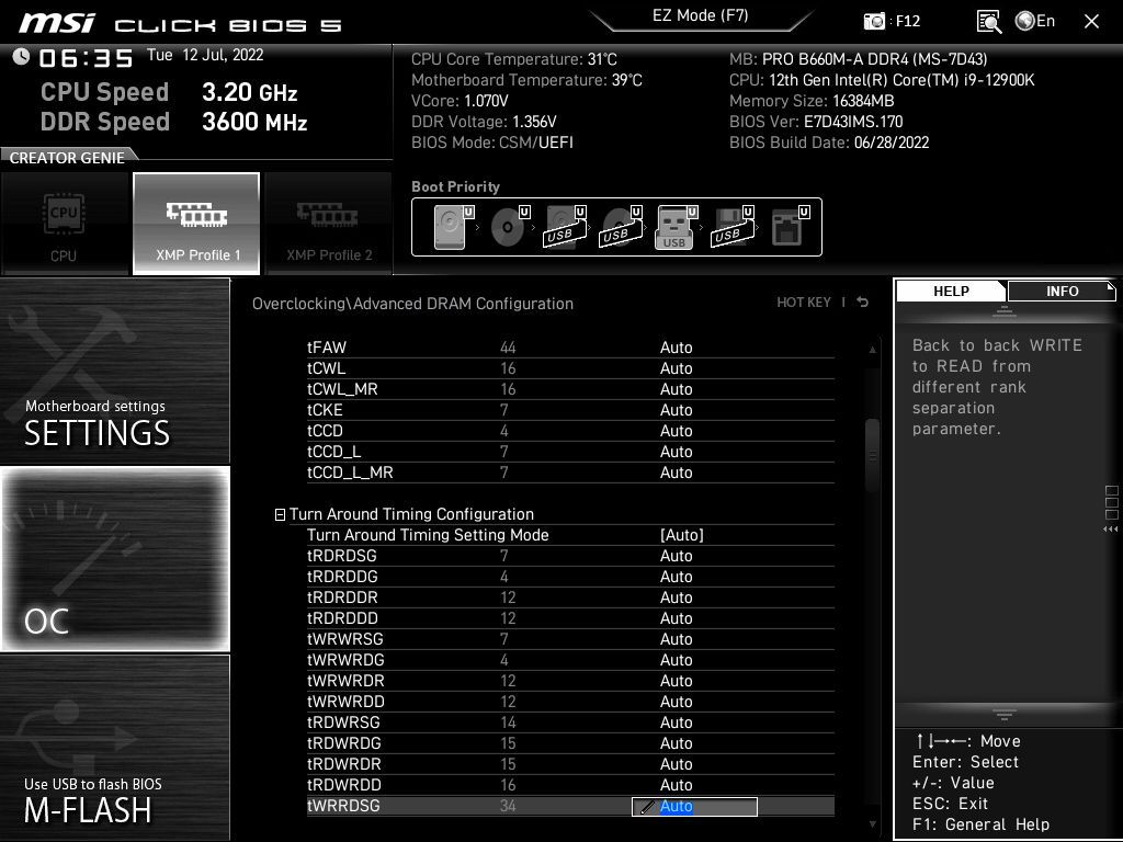 MSI Pro B660M-A DDR4
