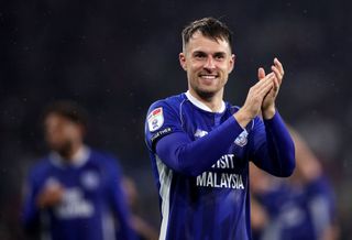 Aaron Ramsey in action for Cardiff City