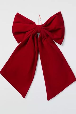 John Lewis Giant Velvet Bow, Red