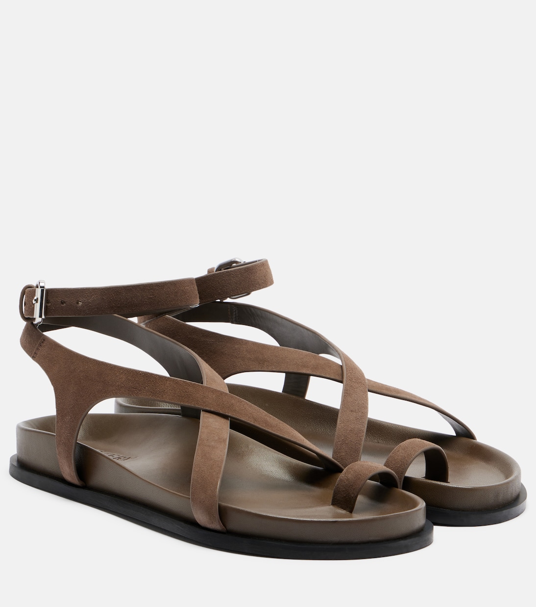Jalen Suede Sandals in Grey - a Emery