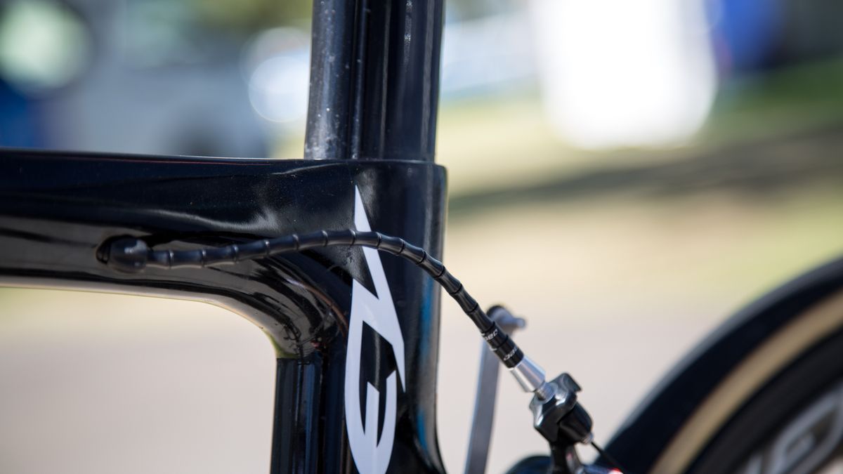 The Jagwire cable tidies feature at the rear of the bike too