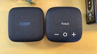 Tribit Stormbox Micro and Micro 2 Bluetooth speakers side by side